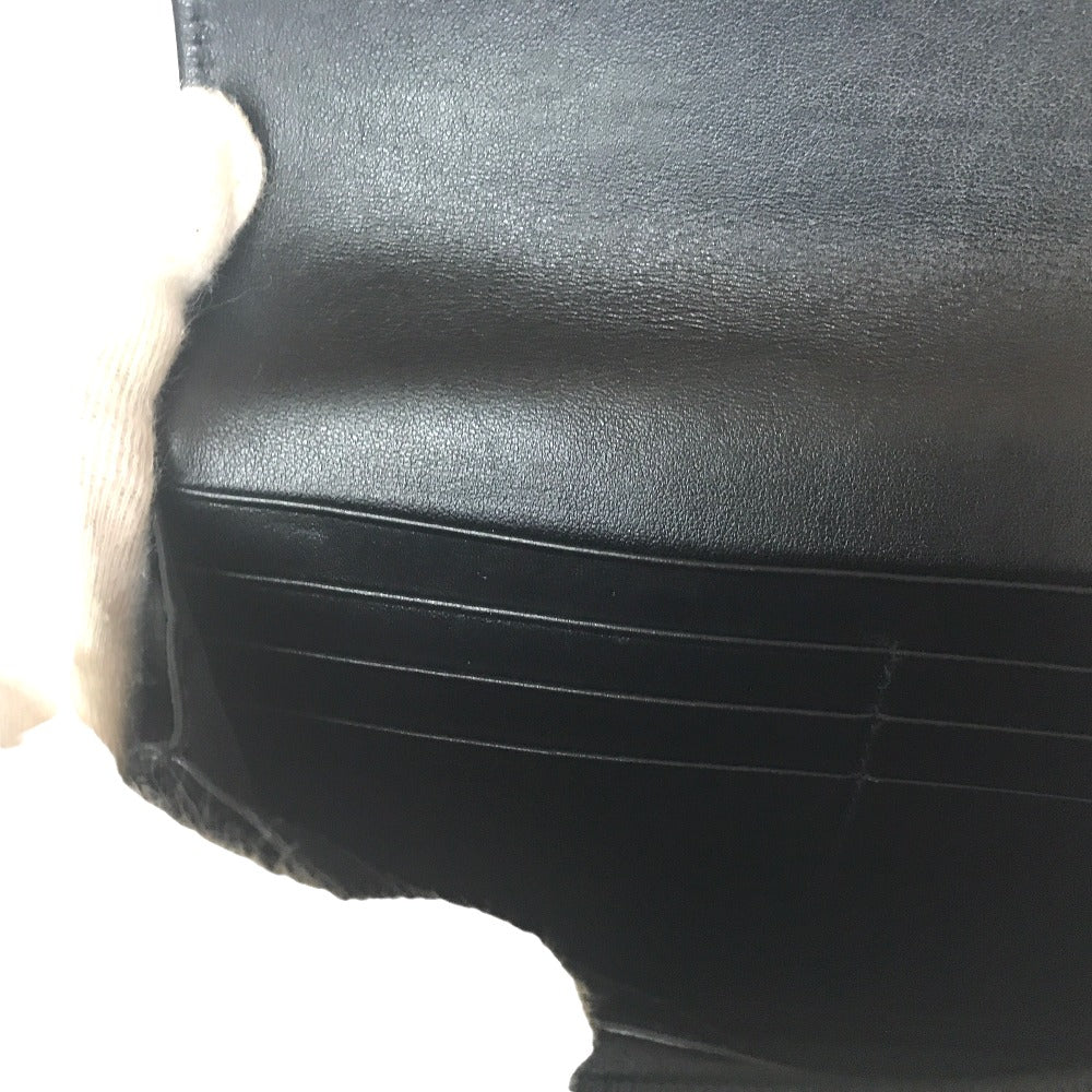 GUCCI Long Wallet Purse 443436 2057 leather black GG Marmont Continental Wallet Women Used
