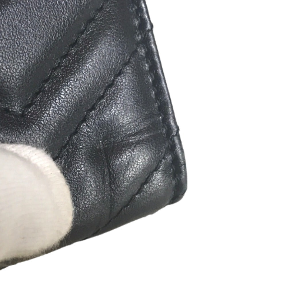 GUCCI Long Wallet Purse 443436 2057 leather black GG Marmont Continental Wallet Women Used