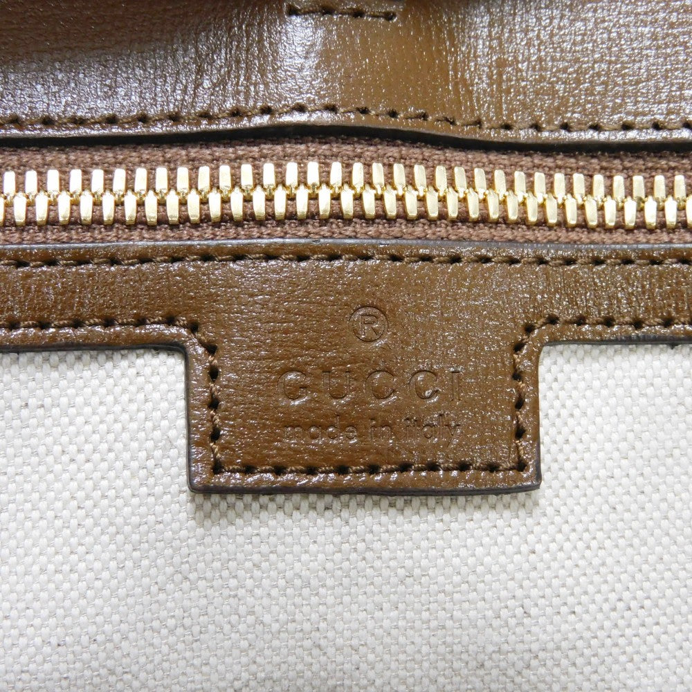 GUCCI Handbag 659983 UULBT 9683 Supreme canvas (polyurethane processing) x Calfskin leather beige GG Supreme Small Tote Bag
