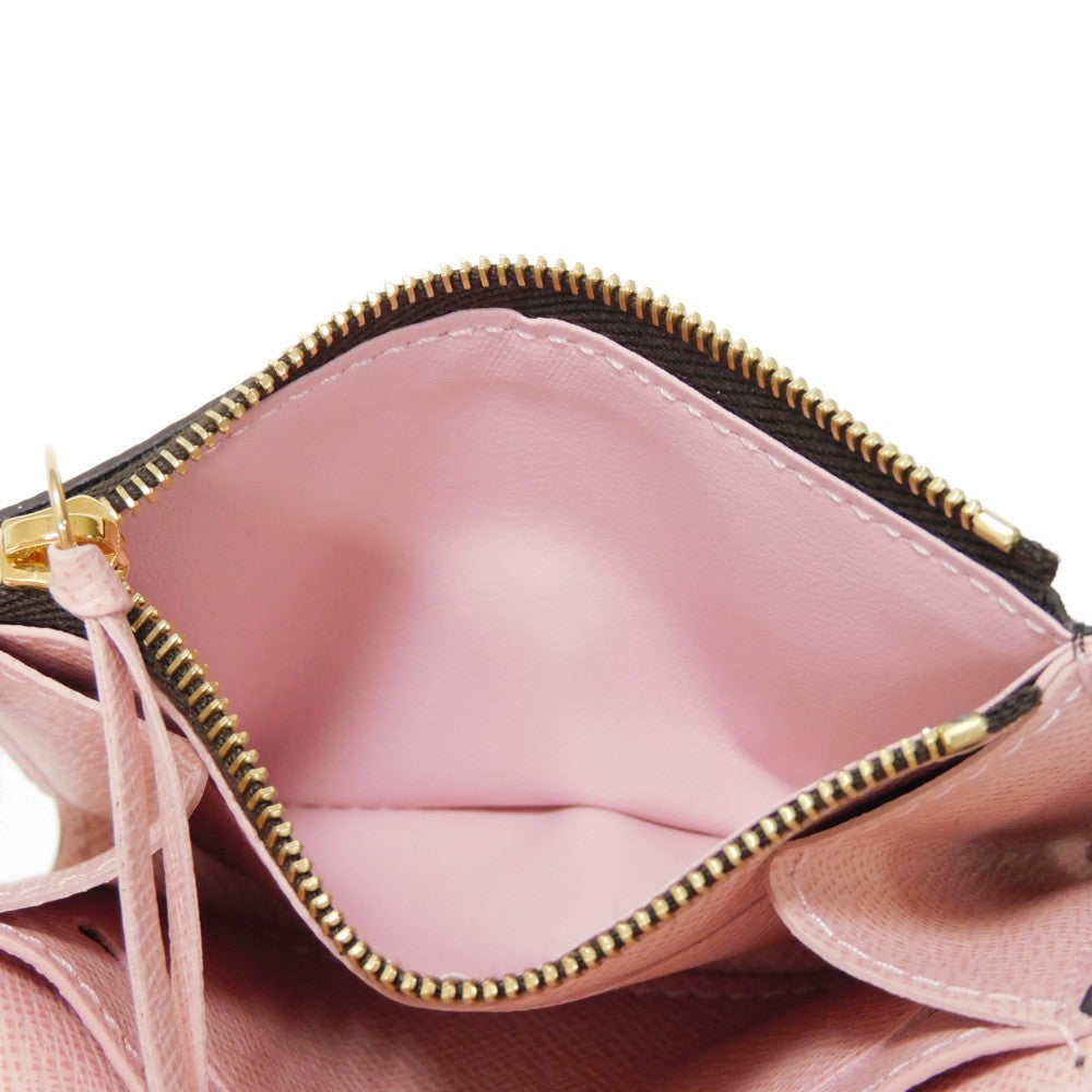 LOUIS VUITTON Bifold Wallet M62361 Monogram canvas x grain leather (embossed) Rose valerine Monogram Portomone Rosary