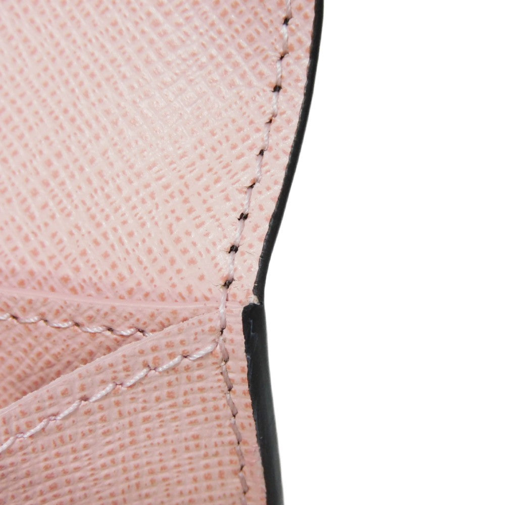 LOUIS VUITTON Bifold Wallet M62361 Monogram canvas x grain leather (embossed) Rose valerine Monogram Portomone Rosary