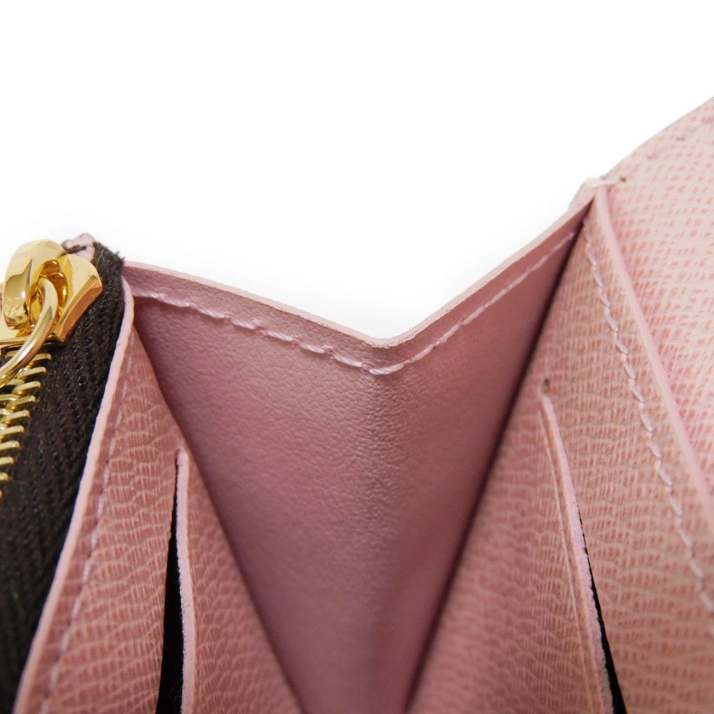 LOUIS VUITTON Bifold Wallet M62361 Monogram canvas x grain leather (embossed) Rose valerine Monogram Portomone Rosary