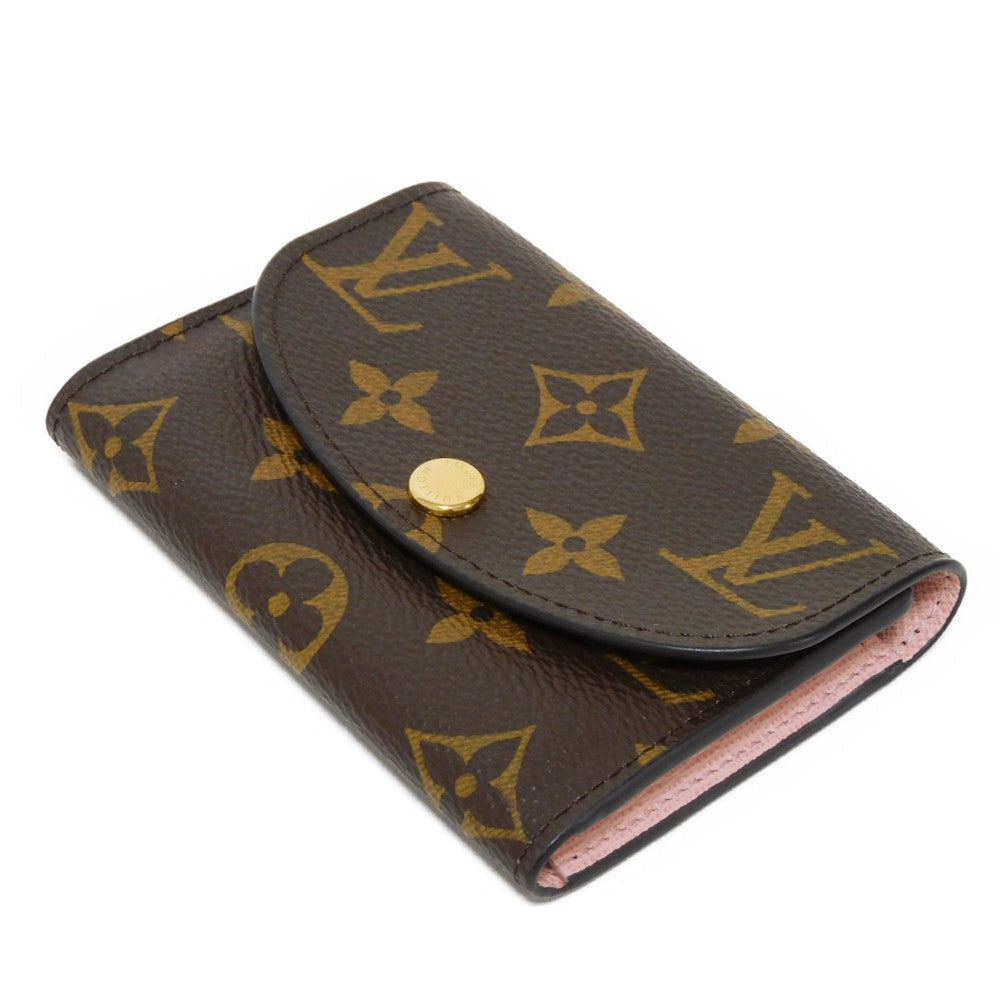 LOUIS VUITTON Bifold Wallet M62361 Monogram canvas x grain leather (embossed) Rose valerine Monogram Portomone Rosary