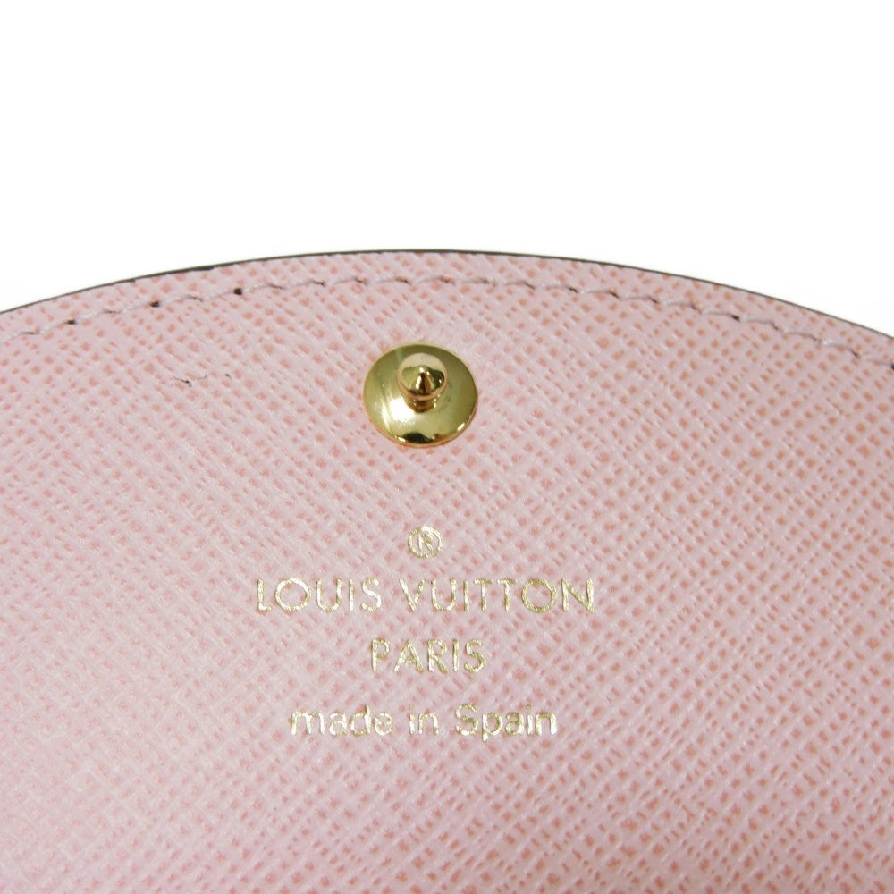 LOUIS VUITTON Bifold Wallet M62361 Monogram canvas x grain leather (embossed) Rose valerine Monogram Portomone Rosary