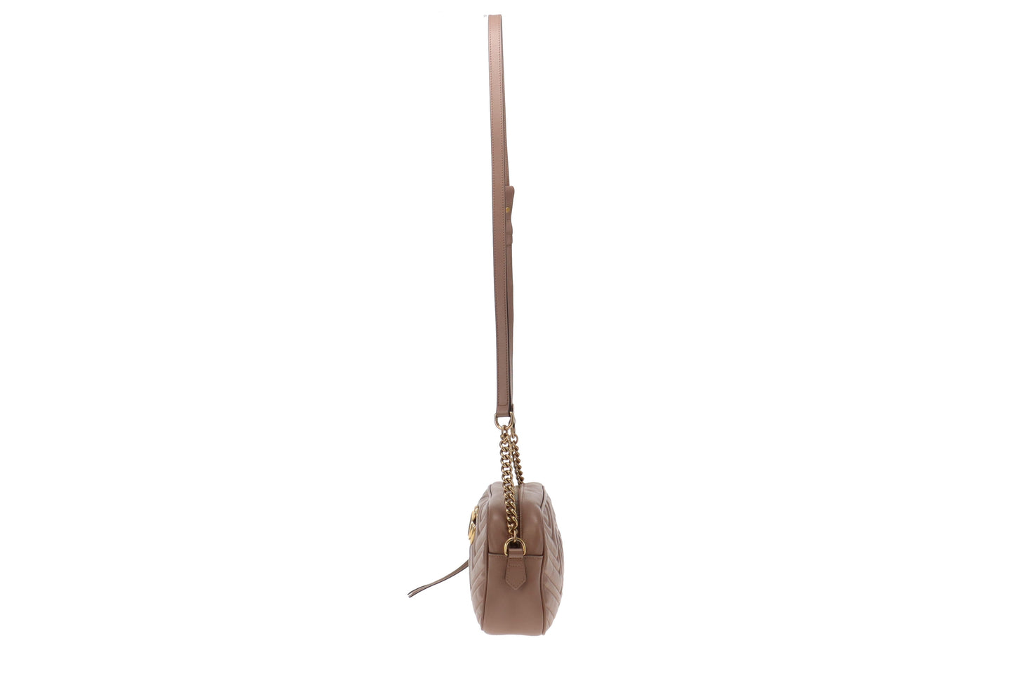 Gucci Dusty Pink Leather Small Marmont Camera Bag