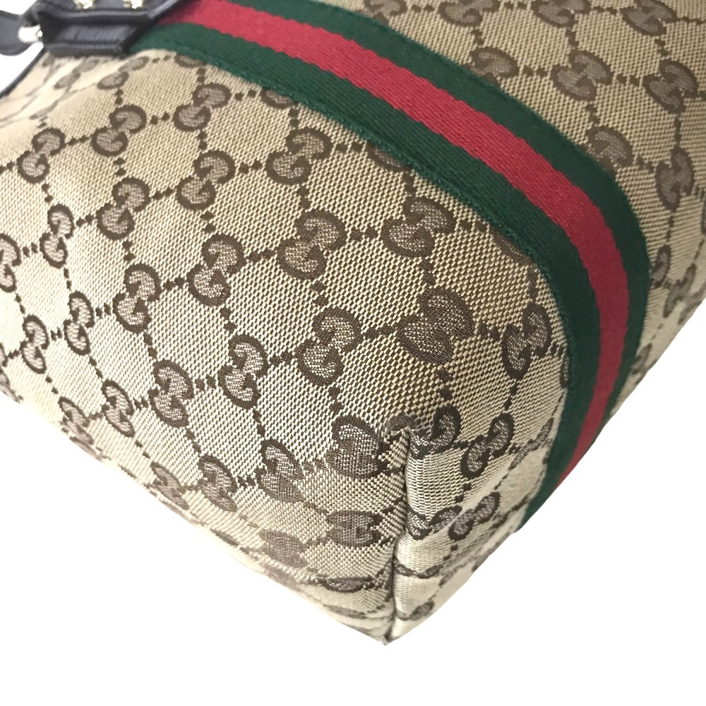 GUCCI Tote Bag 137396 205027 GG canvas beige Handbag Sherry line Women Secondhand