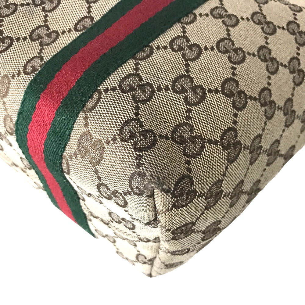 GUCCI Tote Bag 137396 205027 GG canvas beige Handbag Sherry line Women Secondhand