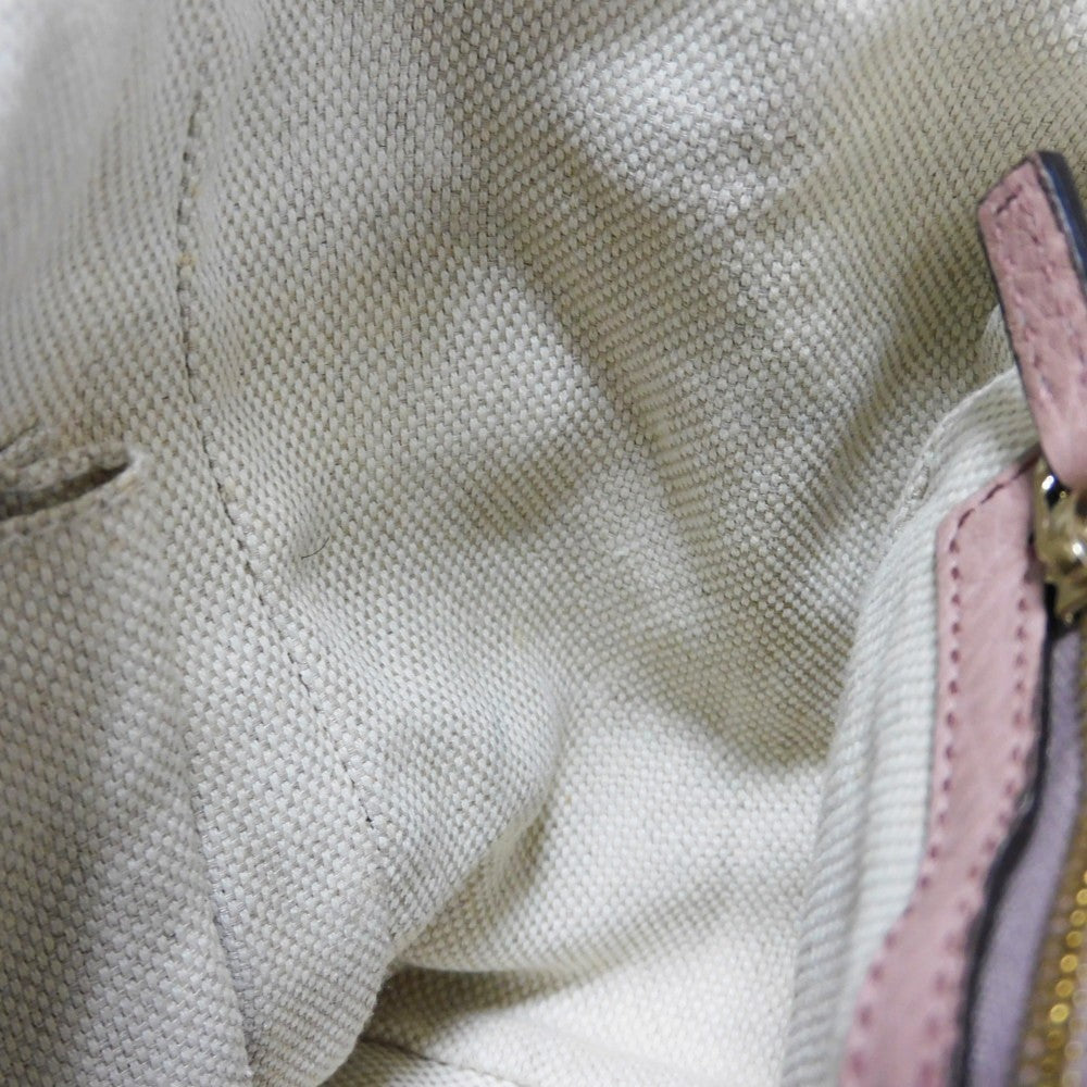 GUCCI Tote Bag 336751 Calf leather (embossed) pink beige Interlocking G Soho Mini Tote