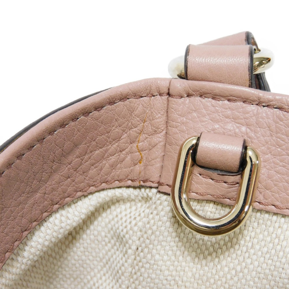 GUCCI Tote Bag 336751 Calf leather (embossed) pink beige Interlocking G Soho Mini Tote