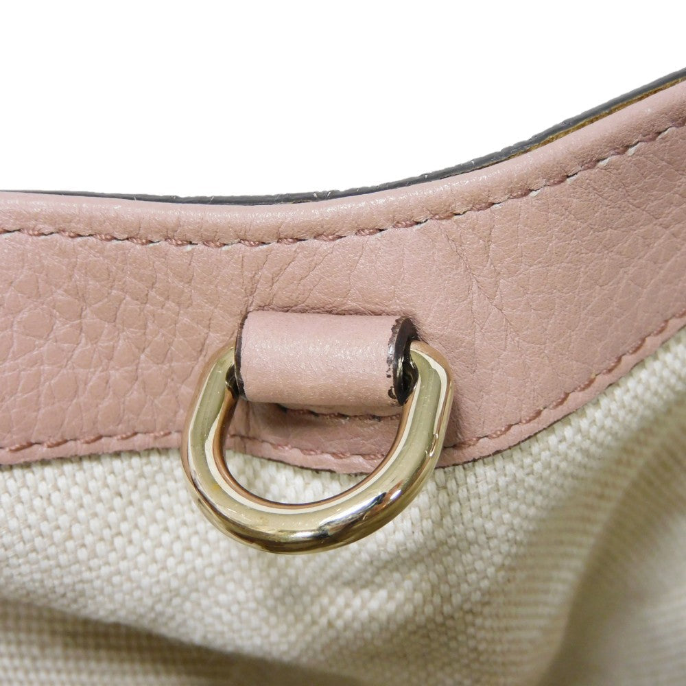 GUCCI Tote Bag 336751 Calf leather (embossed) pink beige Interlocking G Soho Mini Tote