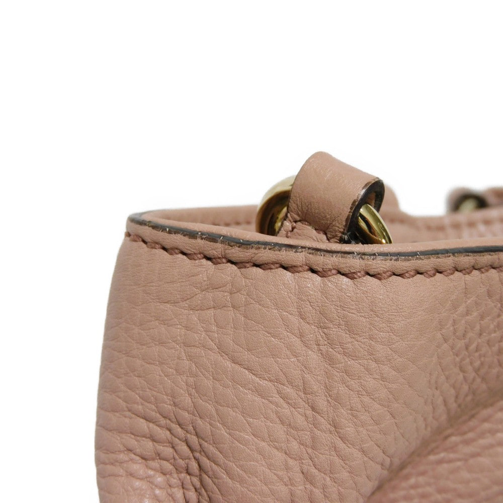GUCCI Tote Bag 336751 Calf leather (embossed) pink beige Interlocking G Soho Mini Tote