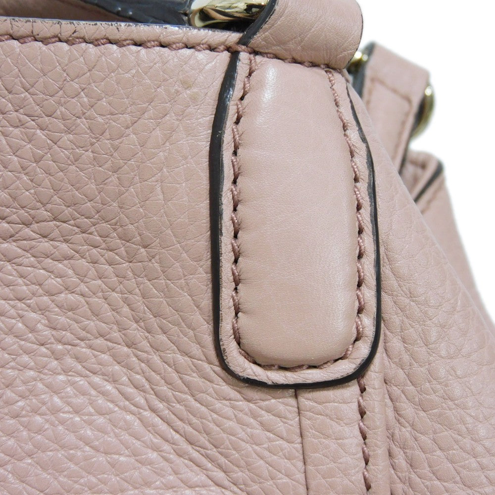 GUCCI Tote Bag 336751 Calf leather (embossed) pink beige Interlocking G Soho Mini Tote