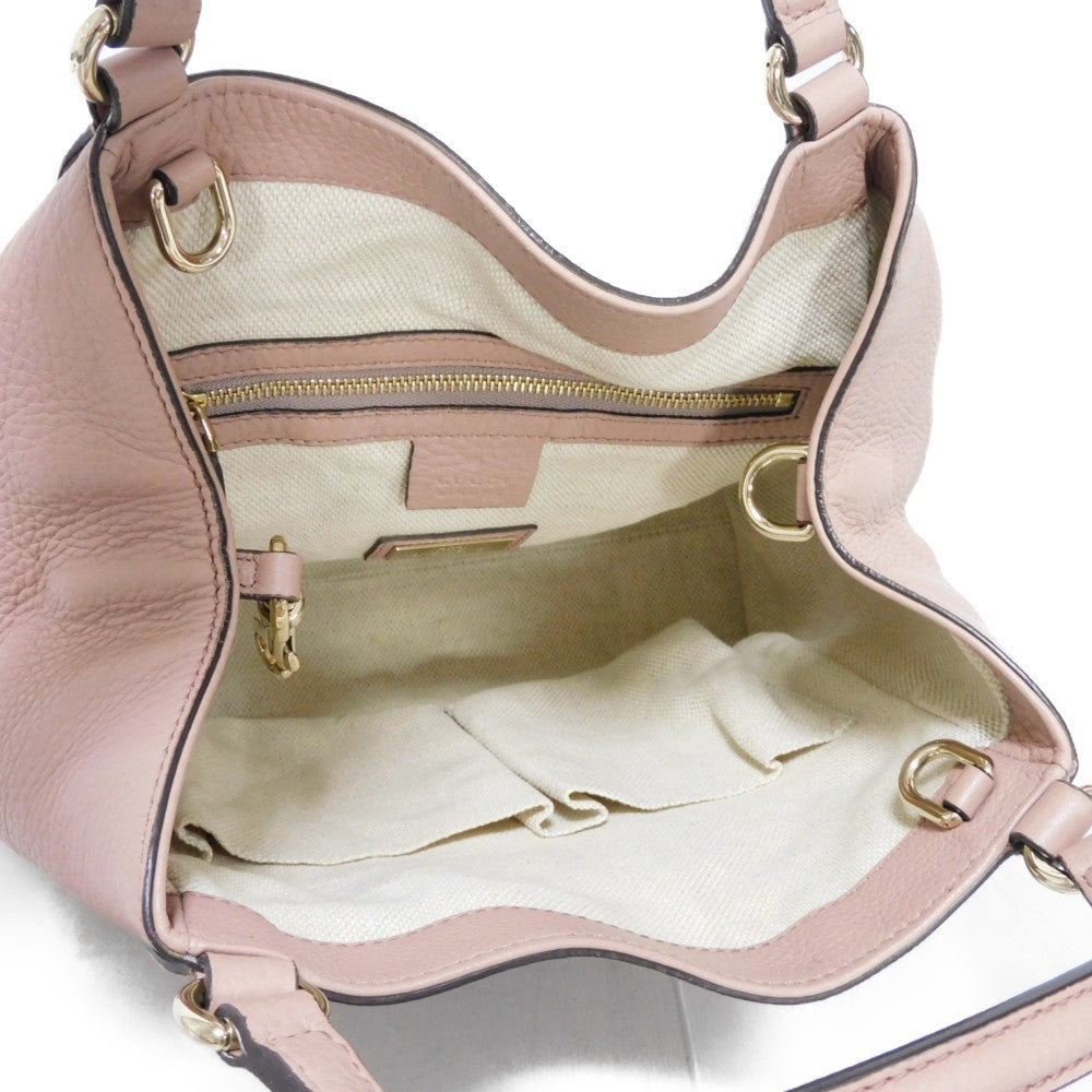 GUCCI Tote Bag 336751 Calf leather (embossed) pink beige Interlocking G Soho Mini Tote