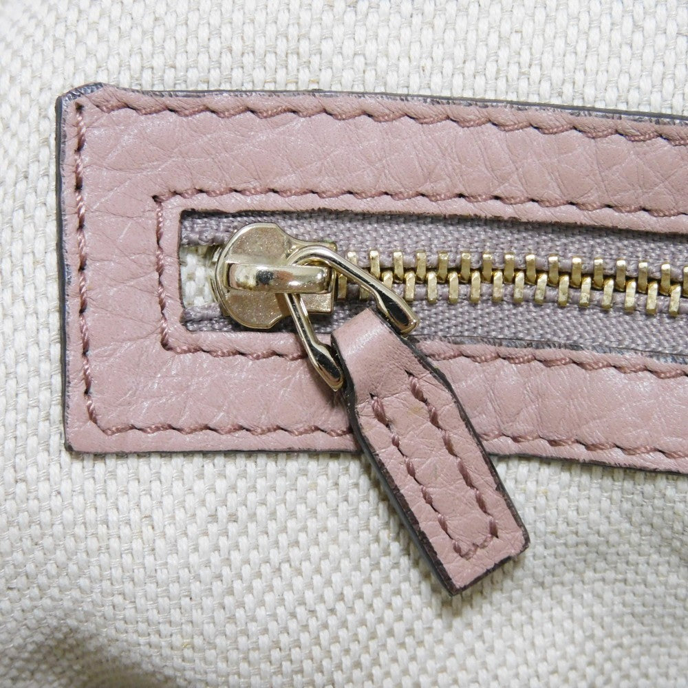GUCCI Tote Bag 336751 Calf leather (embossed) pink beige Interlocking G Soho Mini Tote