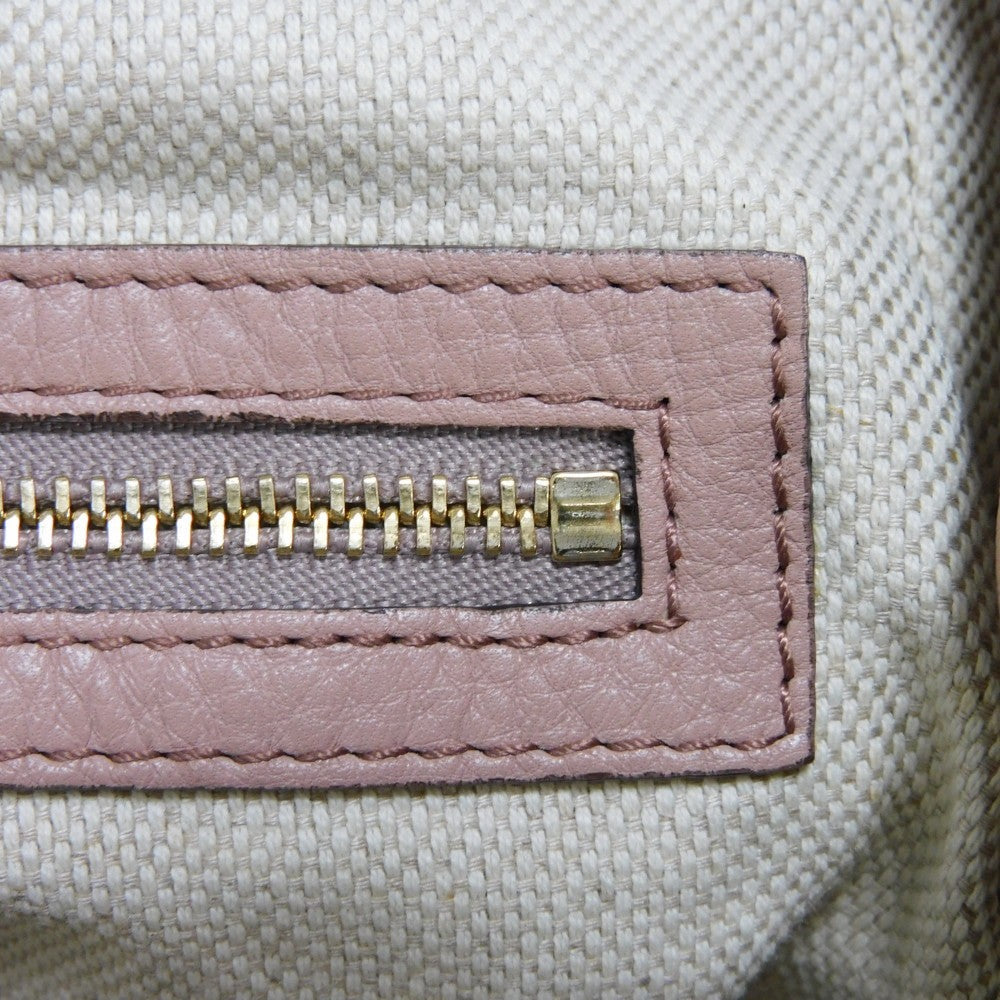 GUCCI Tote Bag 336751 Calf leather (embossed) pink beige Interlocking G Soho Mini Tote