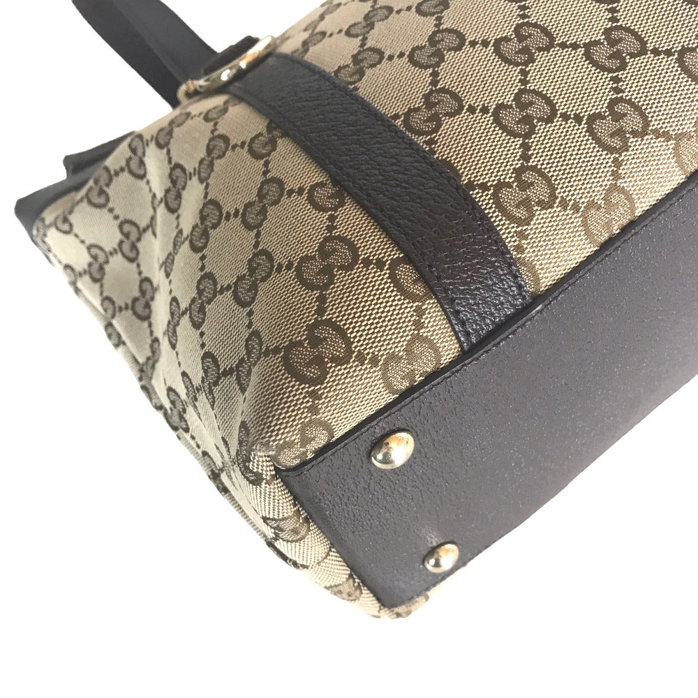 GUCCI Tote Bag 141470 213317 GG canvas Beige brown Handbag Abbey Women Used
