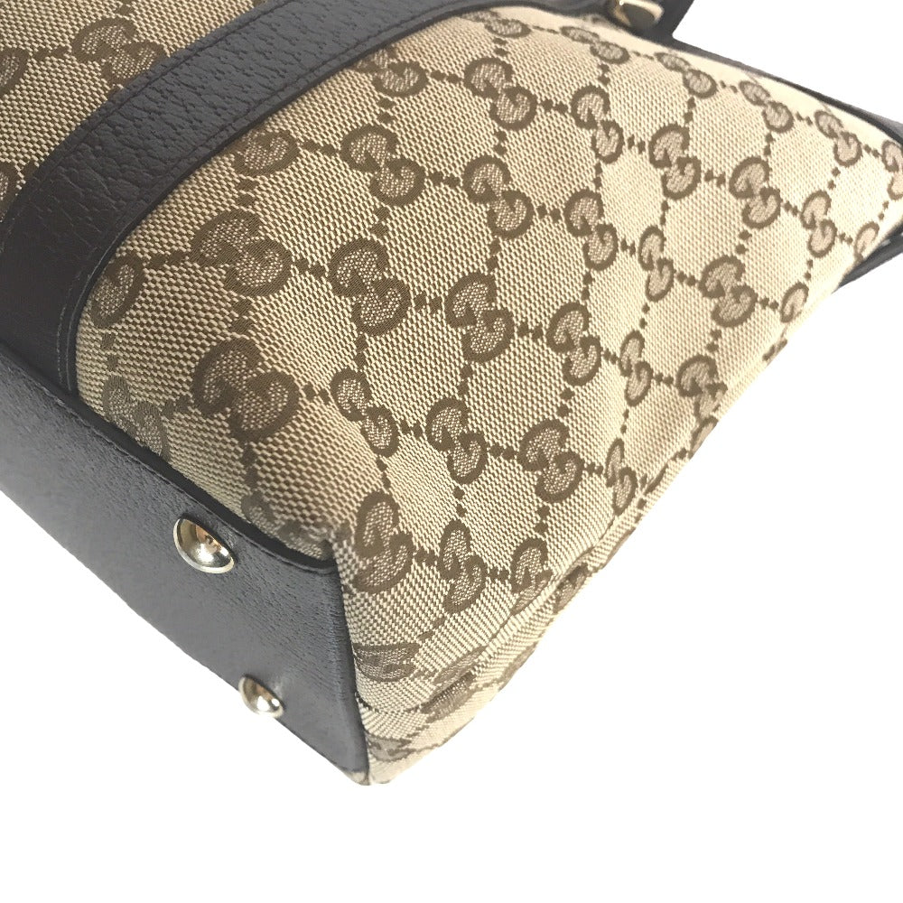 GUCCI Tote Bag 141470 213317 GG canvas Beige brown Handbag Abbey Women Used