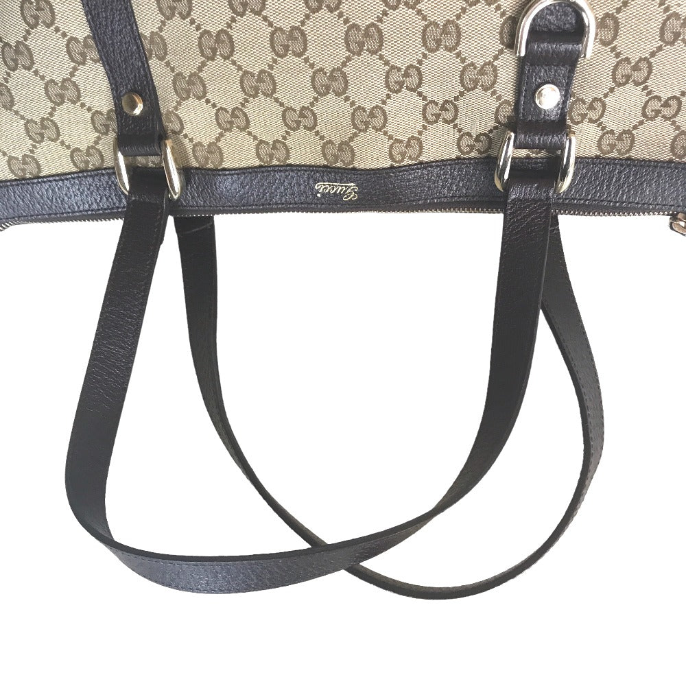 GUCCI Tote Bag 141470 213317 GG canvas Beige brown Handbag Abbey Women Used