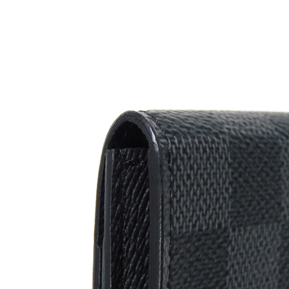 LOUIS VUITTON Card Case N63338 Damier Graphite canvas x grained leather (embossed) Noir Damier Graphite Anneveld Cult de Visit
