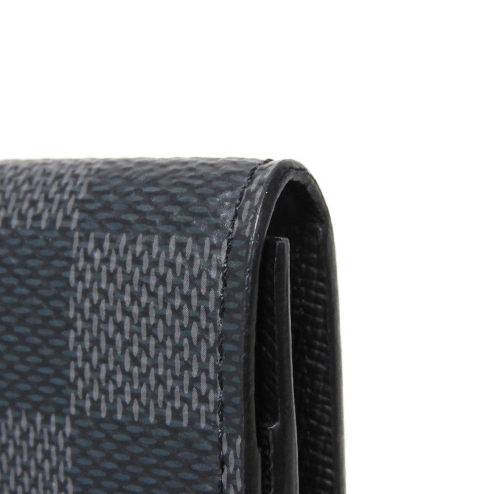 LOUIS VUITTON Card Case N63338 Damier Graphite canvas x grained leather (embossed) Noir Damier Graphite Anneveld Cult de Visit