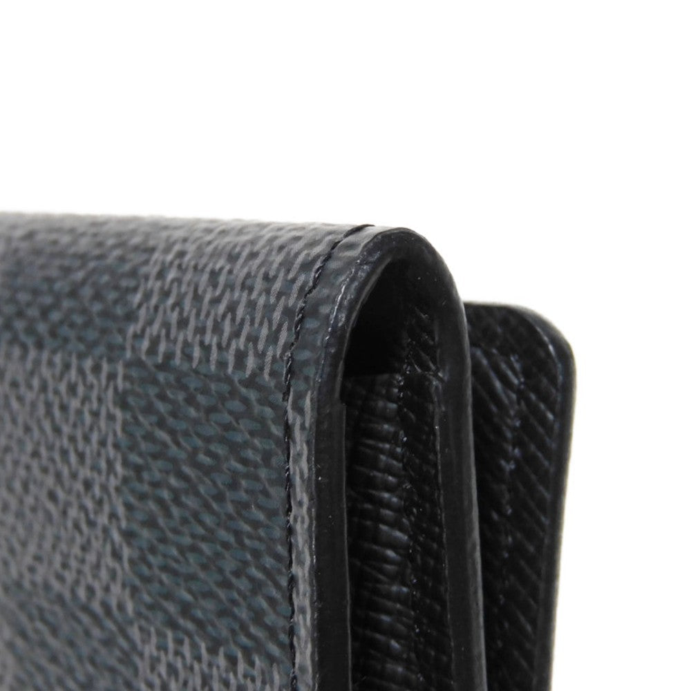 LOUIS VUITTON Card Case N63338 Damier Graphite canvas x grained leather (embossed) Noir Damier Graphite Anneveld Cult de Visit