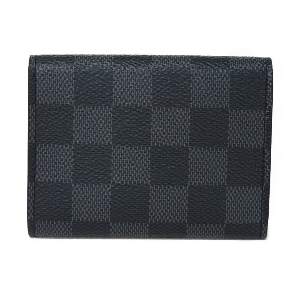 LOUIS VUITTON Card Case N63338 Damier Graphite canvas x grained leather (embossed) Noir Damier Graphite Anneveld Cult de Visit