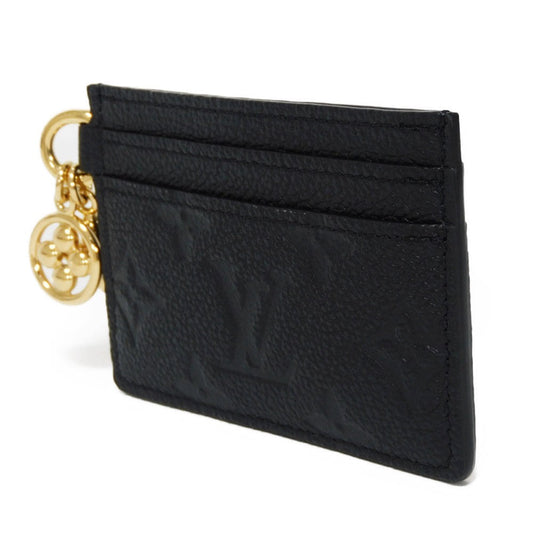 LOUIS VUITTON Card Case M82132 Implant leather (monogram embossed) Noir Monogram Unplant Porto Carte LV Charm