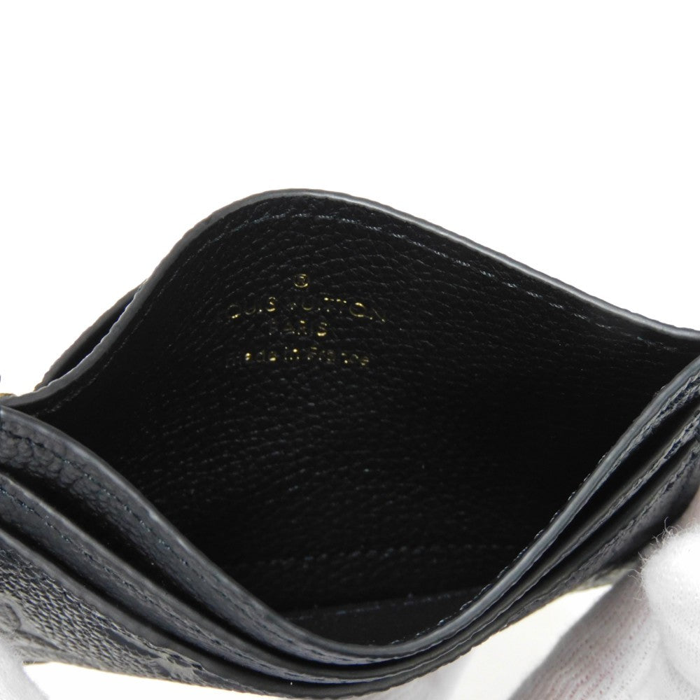 LOUIS VUITTON Card Case M82132 Implant leather (monogram embossed) Noir Monogram Unplant Porto Carte LV Charm
