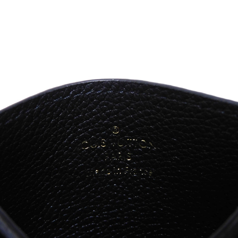 LOUIS VUITTON Card Case M82132 Implant leather (monogram embossed) Noir Monogram Unplant Porto Carte LV Charm