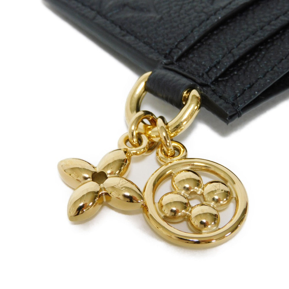 LOUIS VUITTON Card Case M82132 Implant leather (monogram embossed) Noir Monogram Unplant Porto Carte LV Charm