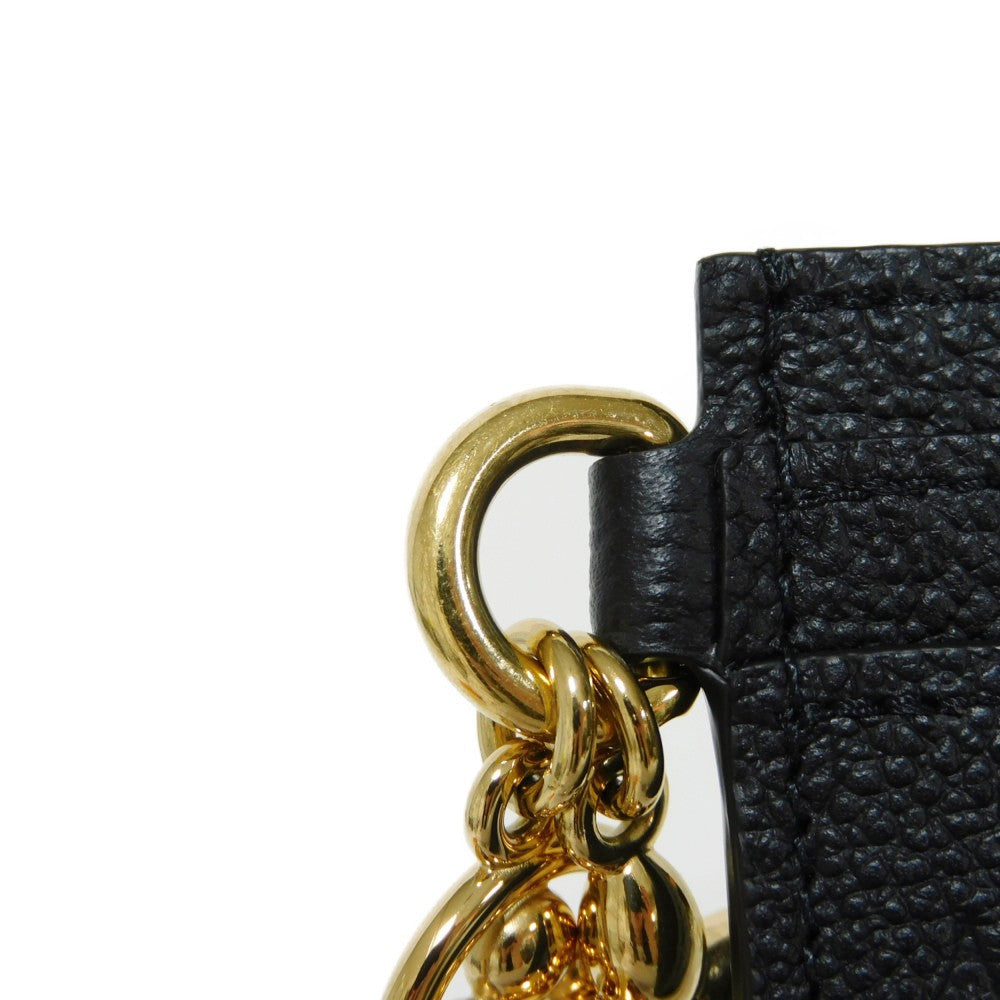 LOUIS VUITTON Card Case M82132 Implant leather (monogram embossed) Noir Monogram Unplant Porto Carte LV Charm