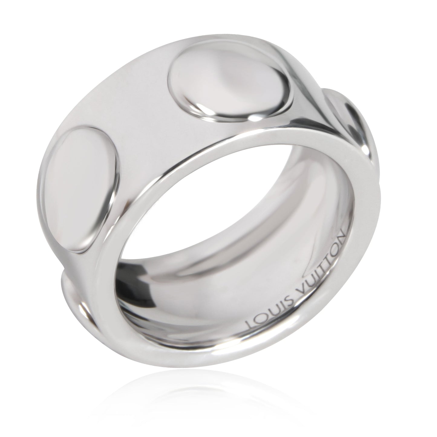 LOUIS VUITTON Empreinte 10 mm Band in 18K White Gold