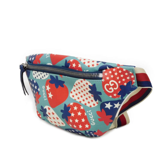 GUCCI Sling bag 502095 PVC canvas multicolor Chilled license Strawberry Waist Pouch