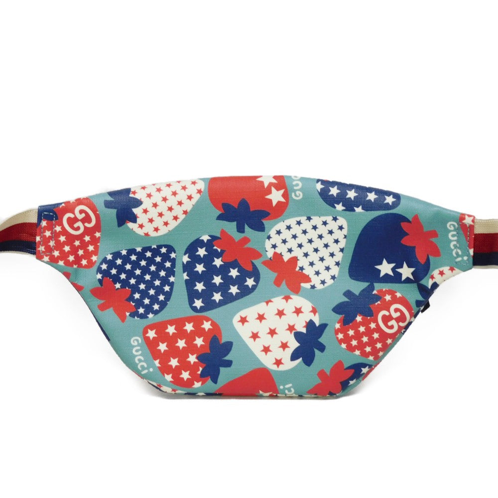 GUCCI Sling bag 502095 PVC canvas multicolor Chilled license Strawberry Waist Pouch