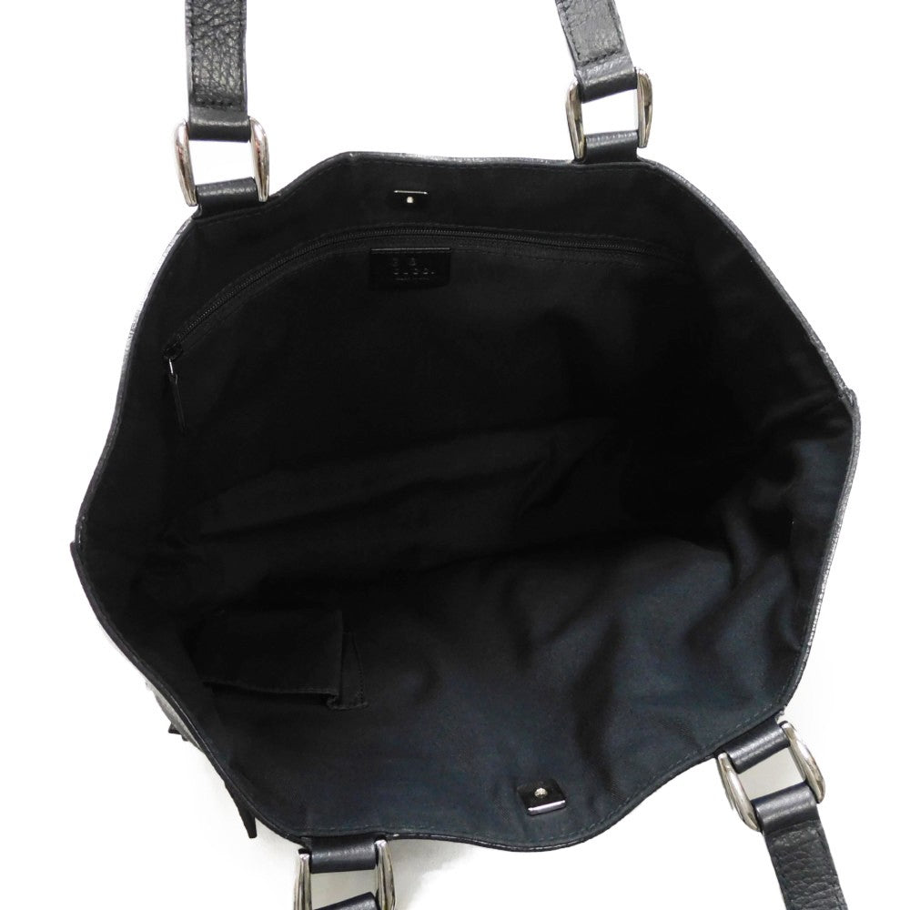 GUCCI Tote Bag 268639 G1X9R 1001 GG nylon canvas x calf leather black GG nylon logo tote