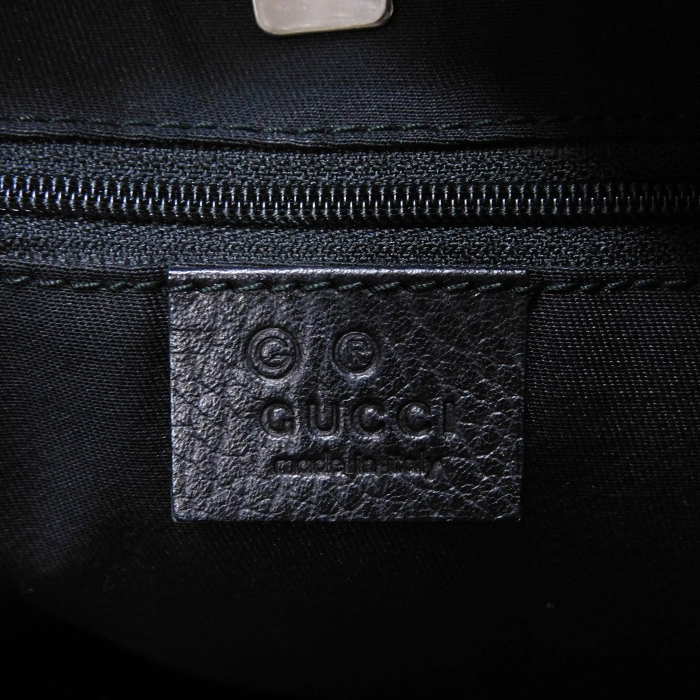 GUCCI Tote Bag 268639 G1X9R 1001 GG nylon canvas x calf leather black GG nylon logo tote