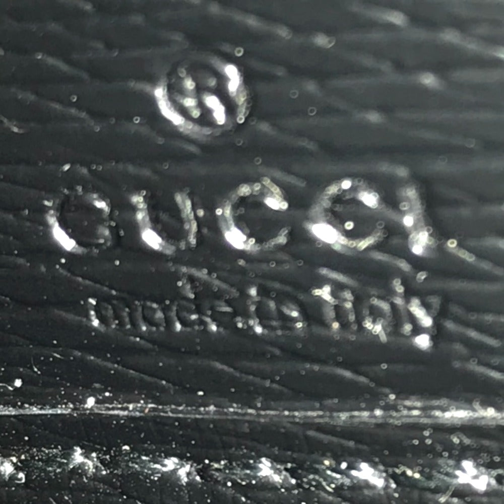 GUCCI Long Wallet Purse 451273 2778 leather black Round zip King snake print mens(Unisex) Used