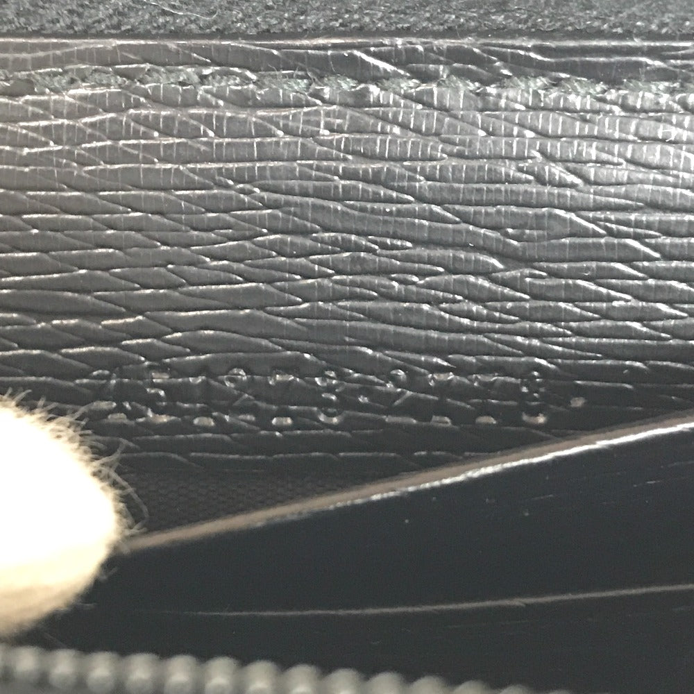 GUCCI Long Wallet Purse 451273 2778 leather black Round zip King snake print mens(Unisex) Used