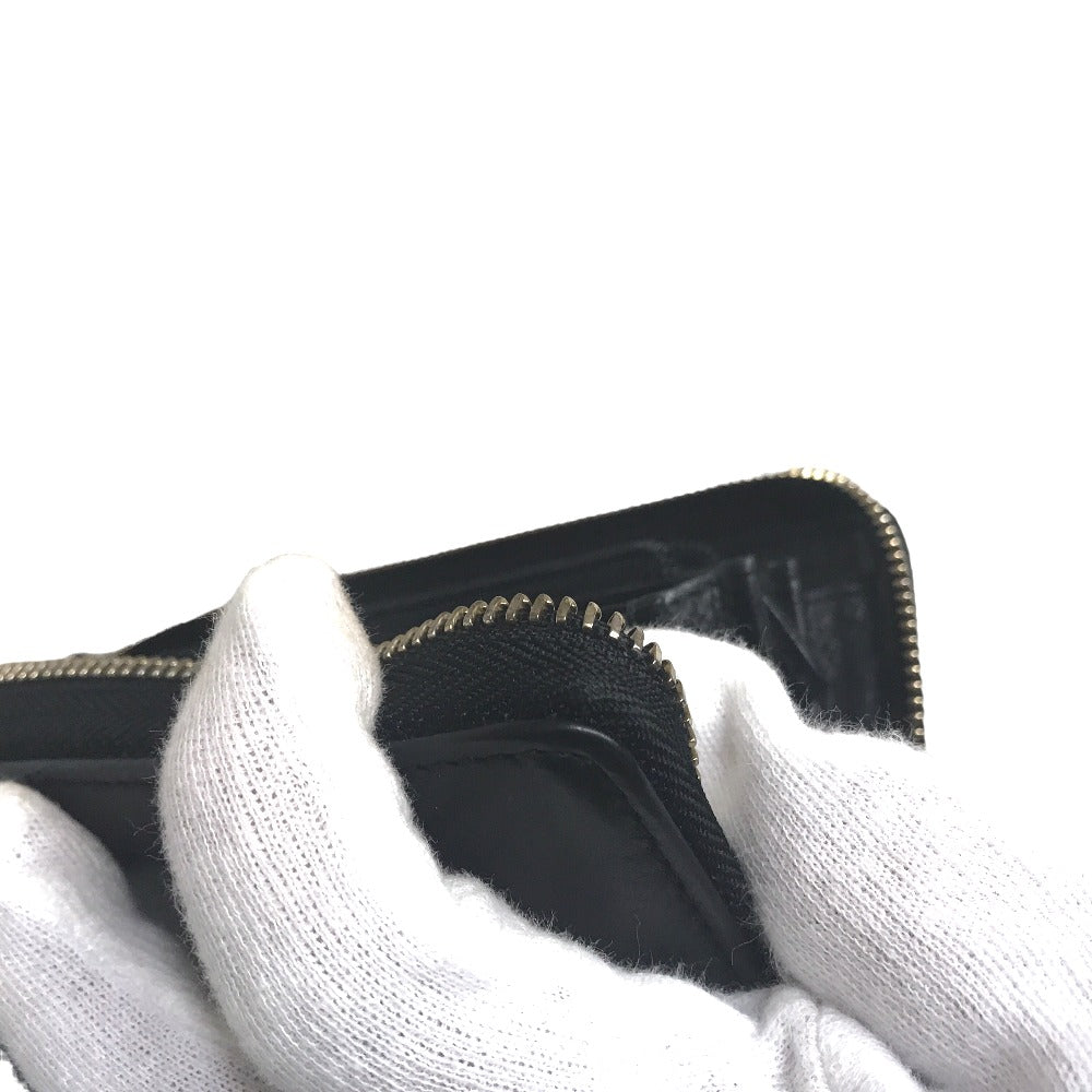 GUCCI Long Wallet Purse 80804 0416 leather black Round zip Soho Interlocking Women Secondhand