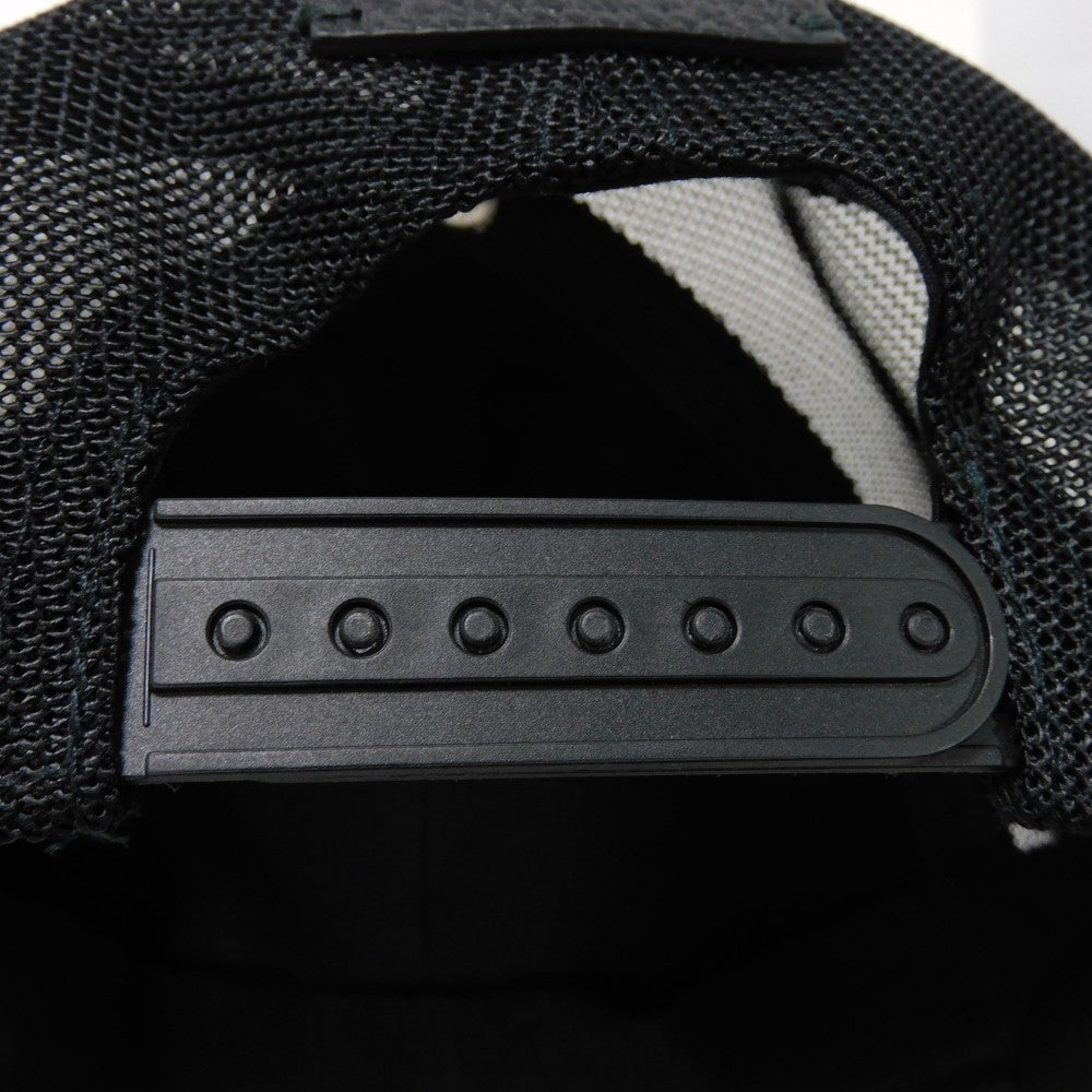 GUCCI cap 510950 4HD47 1000 GG nylon canvas x calf leather black GG nylon Baseball cap M