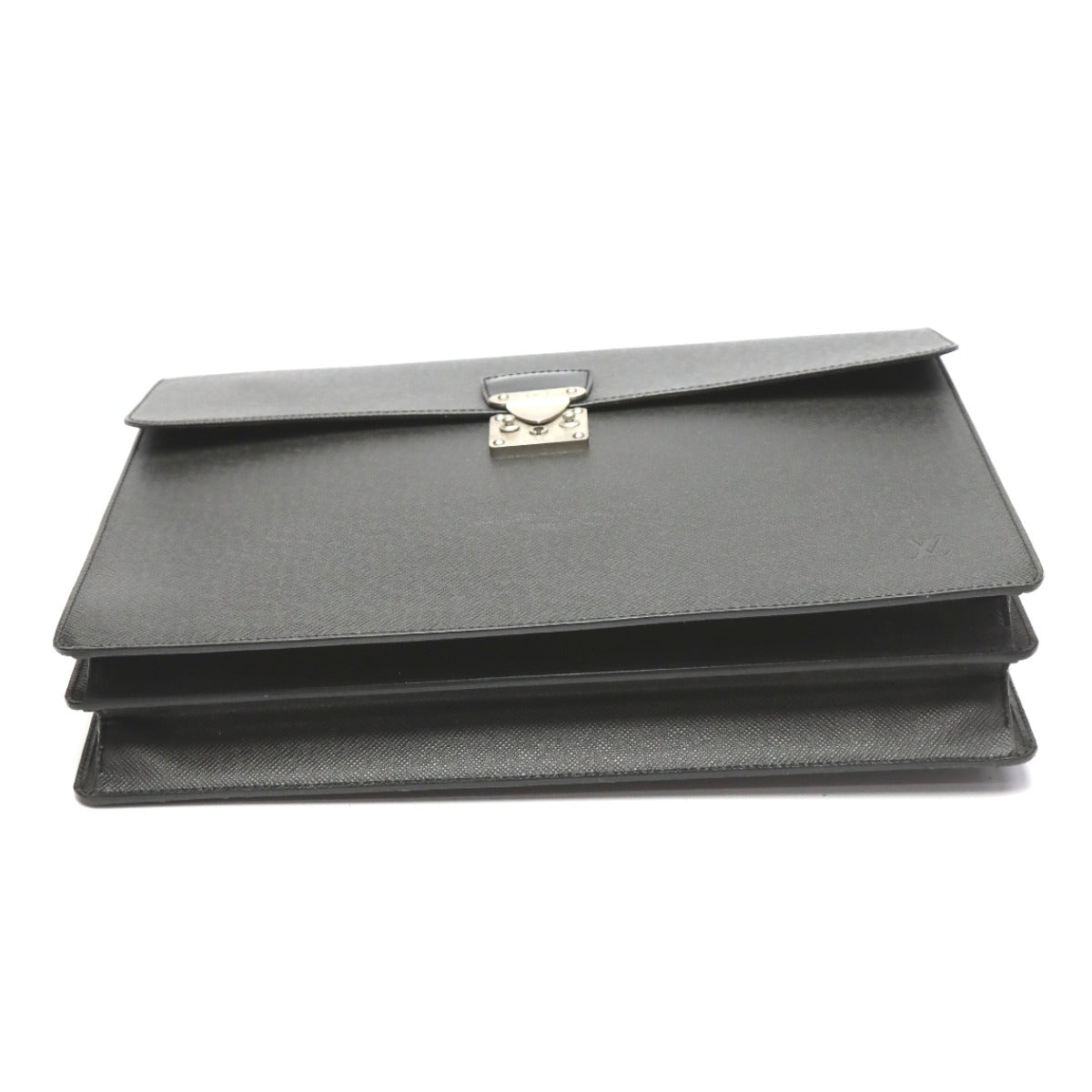 LOUIS VUITTON Handbag M30032 Taiga black Documents bag Taiga Serviet Moskova mens Used