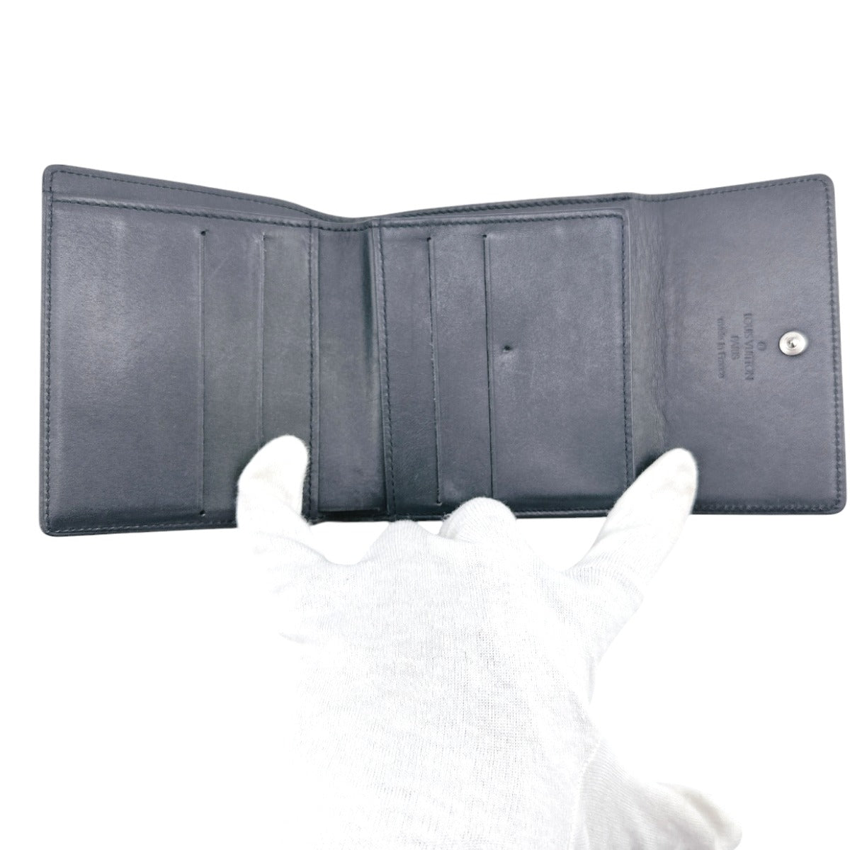 LOUIS VUITTON Bifold Wallet M65112 Monogram mat Noir Wallet with card pocket Monogram Porte Monnaie Billets Cartes Credit unisex(Unisex) Used