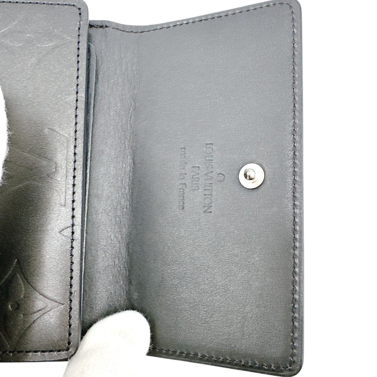 LOUIS VUITTON Bifold Wallet M65112 Monogram mat Noir Wallet with card pocket Monogram Porte Monnaie Billets Cartes Credit unisex(Unisex) Used