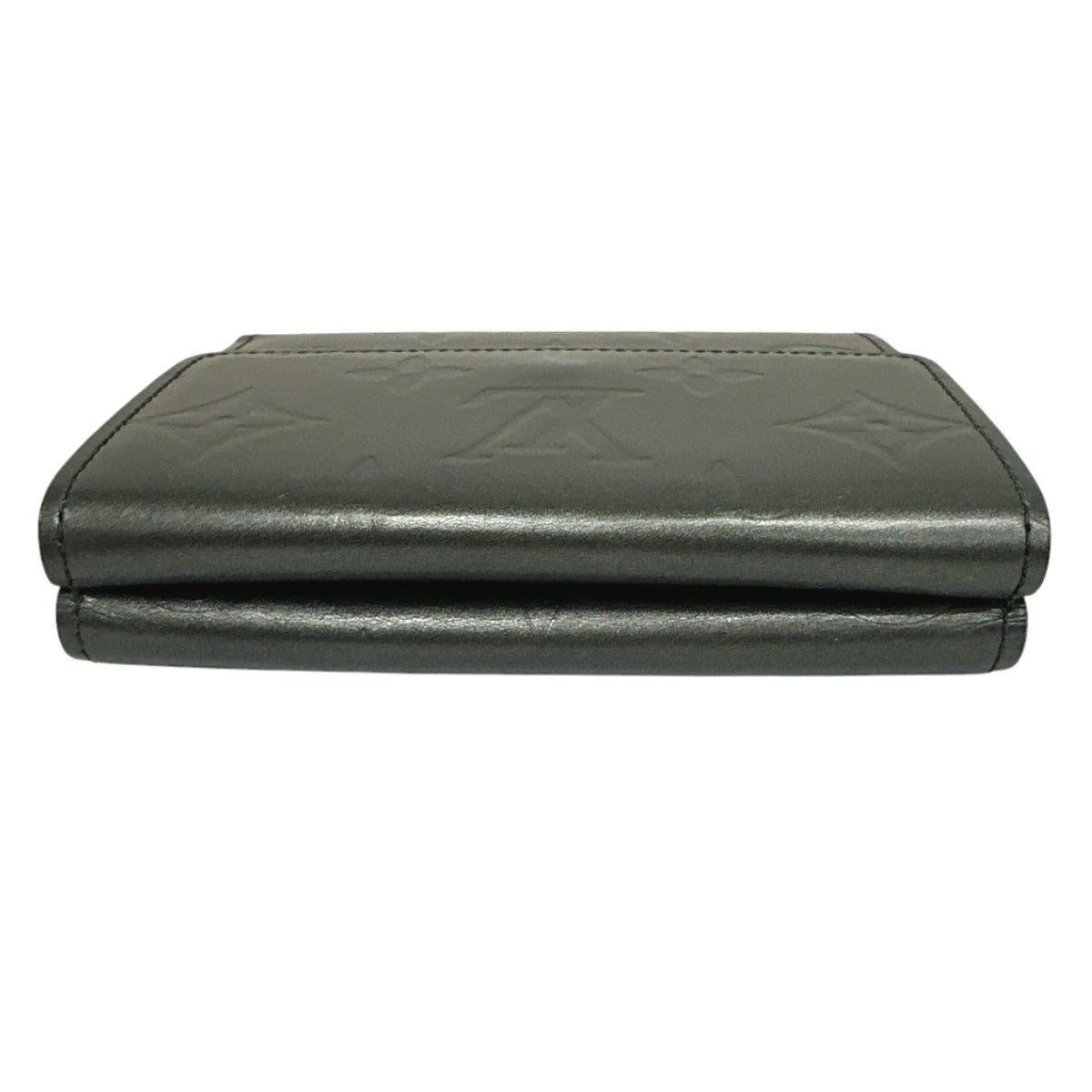LOUIS VUITTON Bifold Wallet M65112 Monogram mat Noir Wallet with card pocket Monogram Porte Monnaie Billets Cartes Credit unisex(Unisex) Used