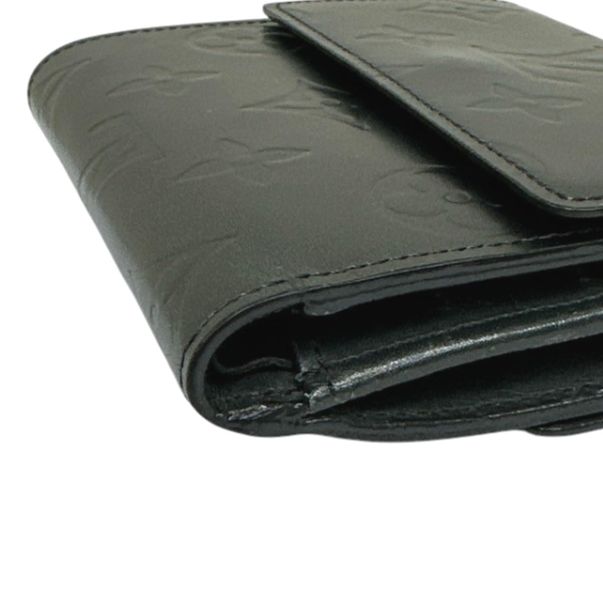 LOUIS VUITTON Bifold Wallet M65112 Monogram mat Noir Wallet with card pocket Monogram Porte Monnaie Billets Cartes Credit unisex(Unisex) Used