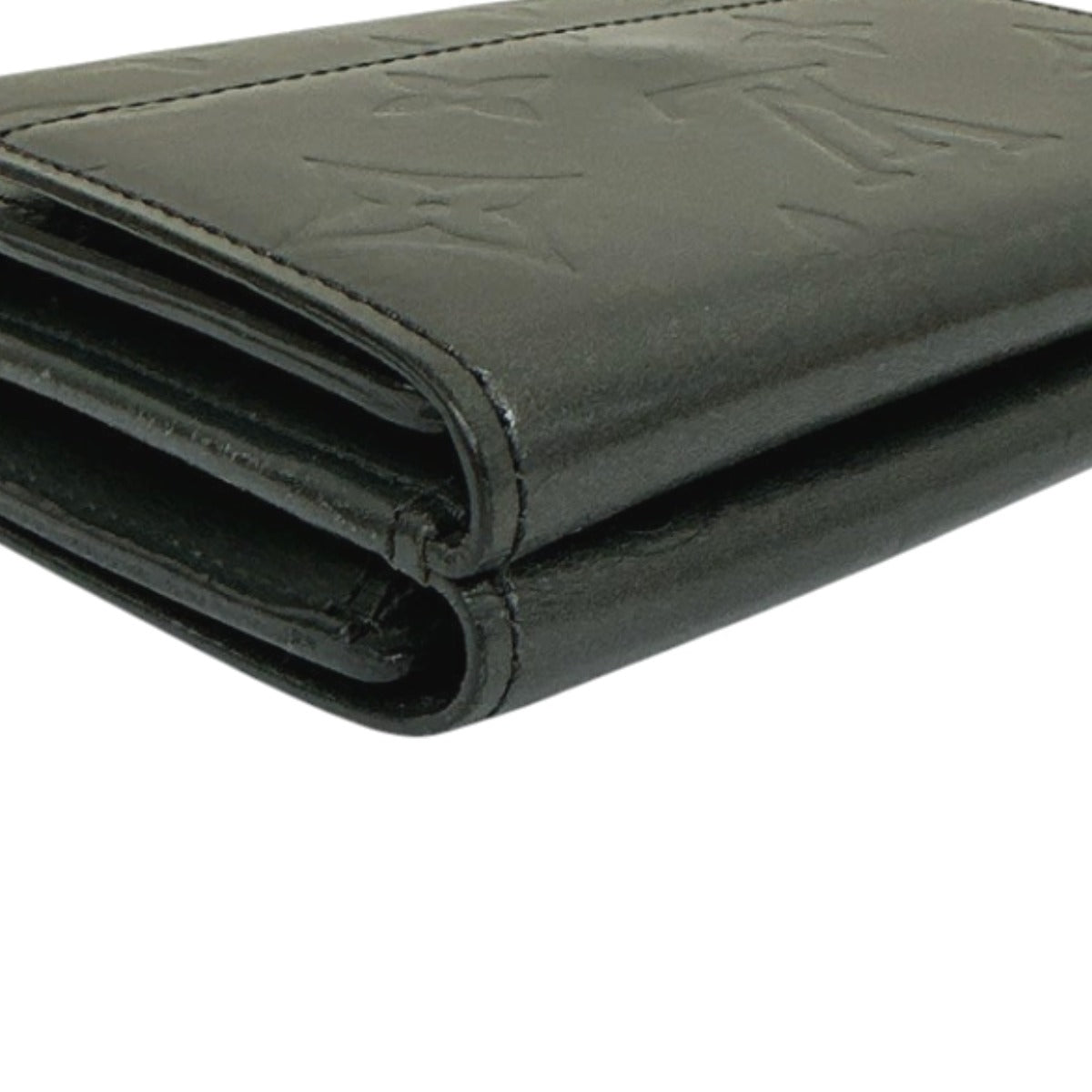 LOUIS VUITTON Bifold Wallet M65112 Monogram mat Noir Wallet with card pocket Monogram Porte Monnaie Billets Cartes Credit unisex(Unisex) Used