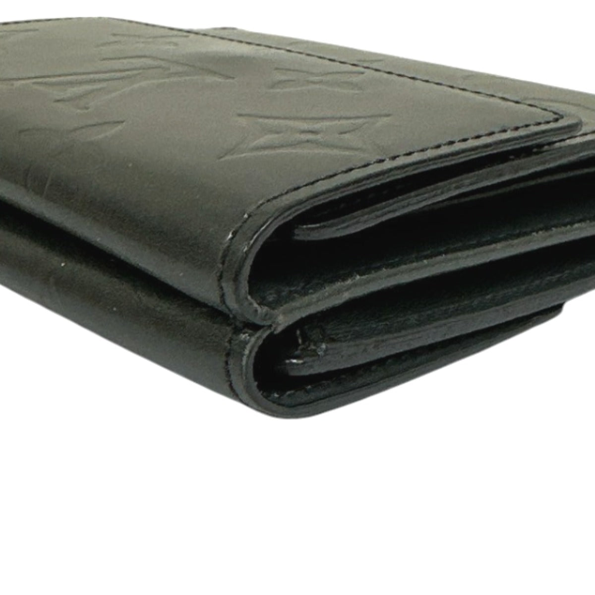 LOUIS VUITTON Bifold Wallet M65112 Monogram mat Noir Wallet with card pocket Monogram Porte Monnaie Billets Cartes Credit unisex(Unisex) Used