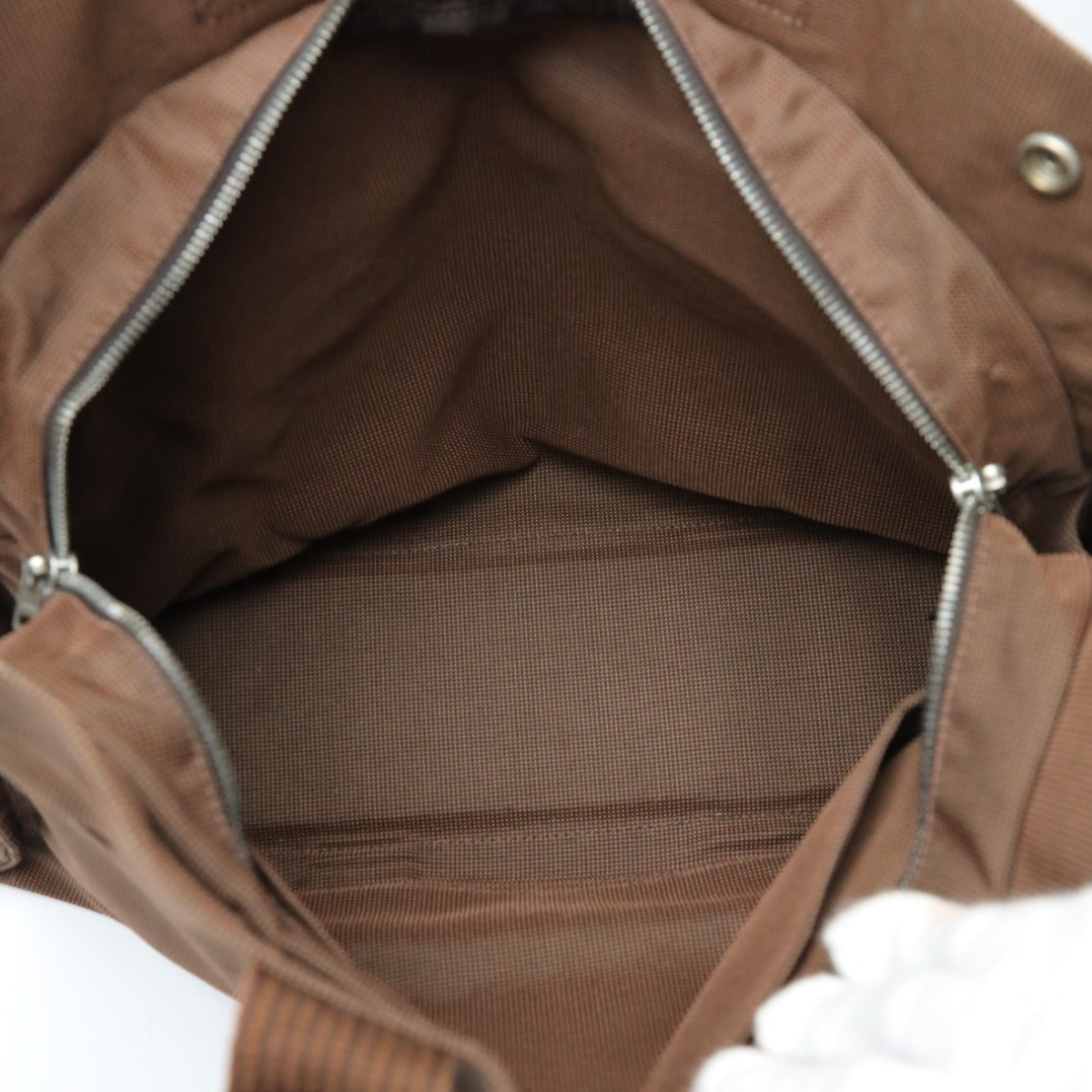 HERMES Tote Bag canvas Brown canvas Her LineMM