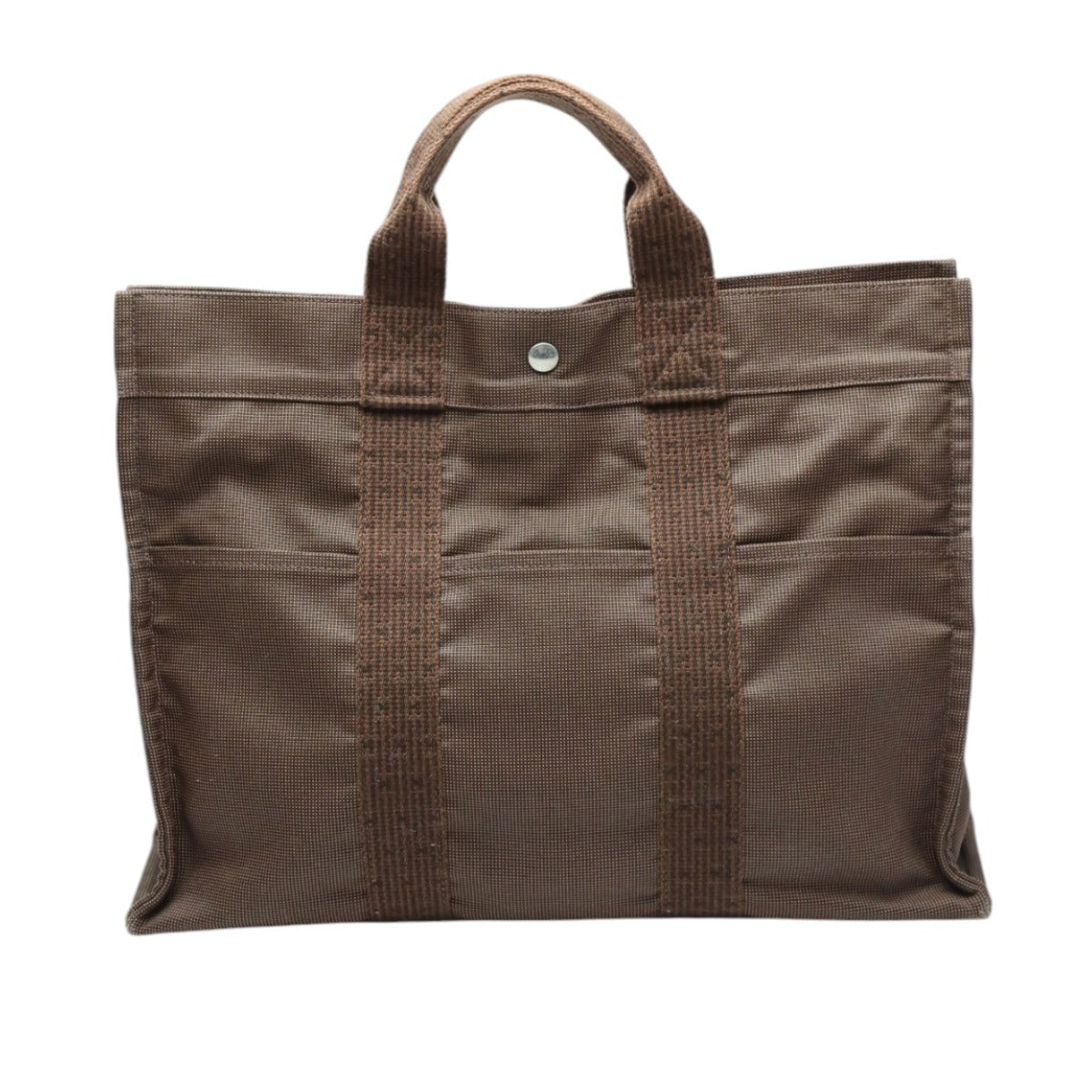 HERMES Tote Bag canvas Brown canvas Her LineMM