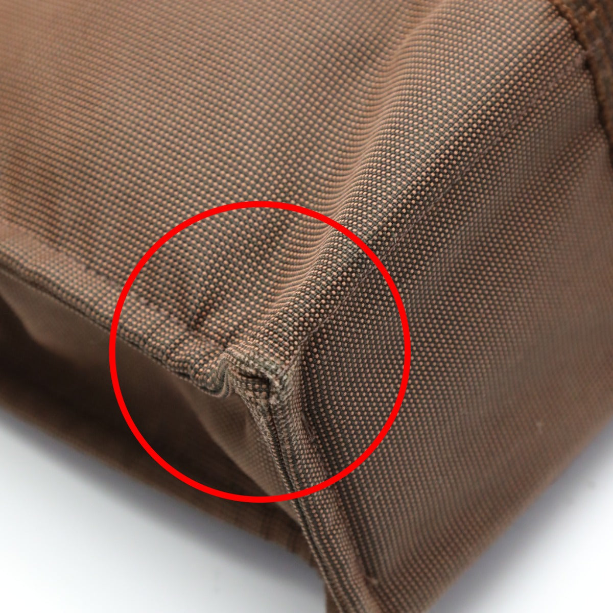 HERMES Tote Bag canvas Brown canvas Her LineMM